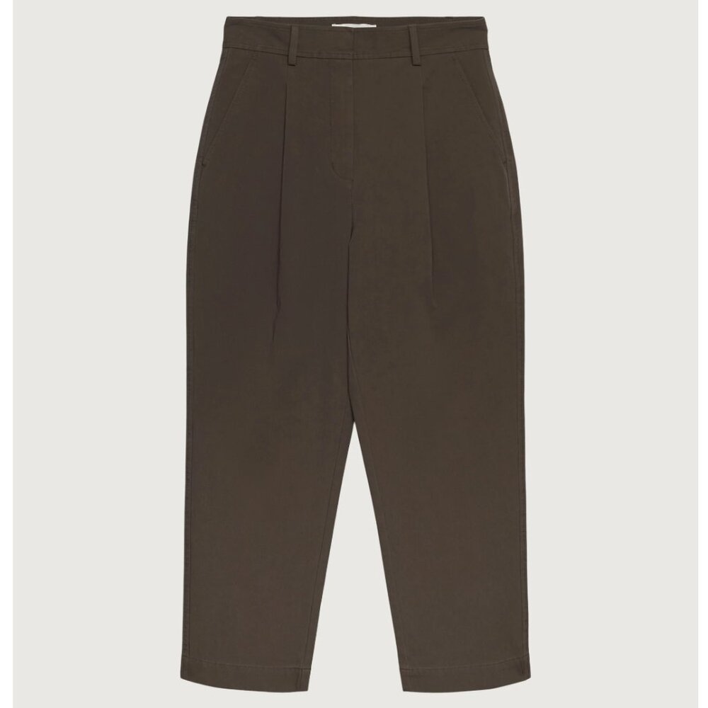NWT | OAK + FORT High-Rise Tapered Pant (Turkish Coffee)